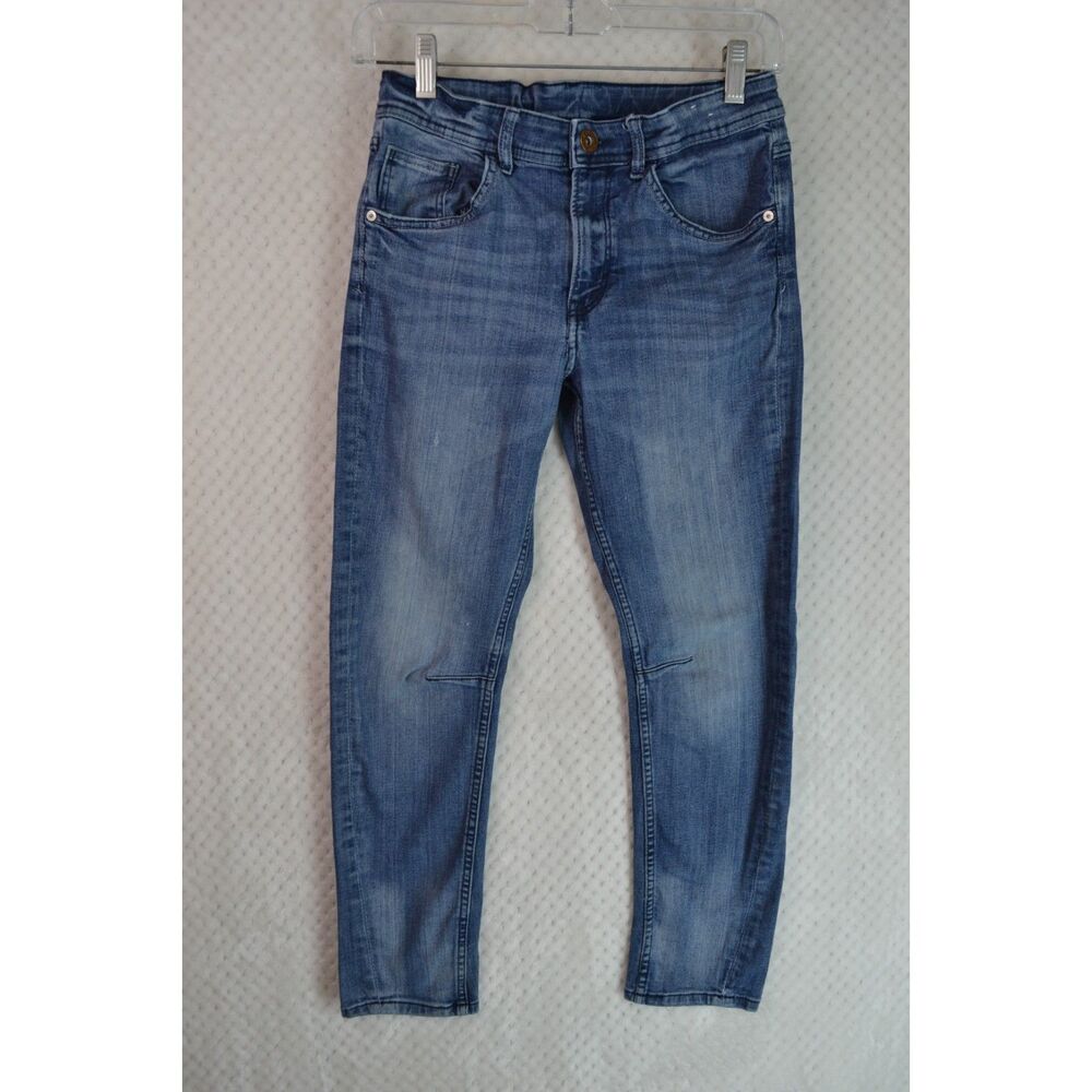 H&M &Denim Girls 11-12 Years Medium Wash Tapered Leg Jeans